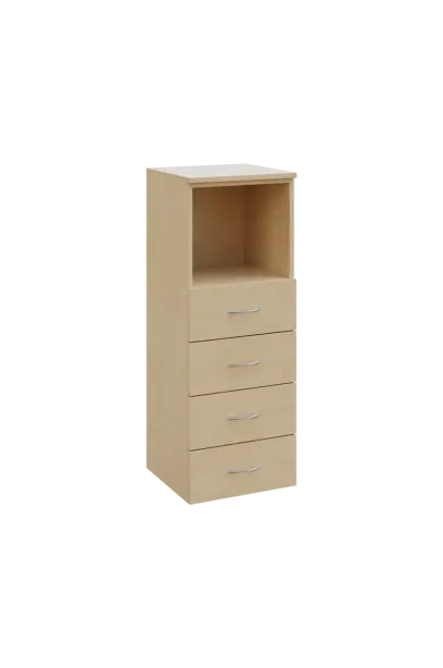 N 3 - 44ZN kancelářská skříň, 4-zásuvková/nika, 1100x400x400, bříza irská